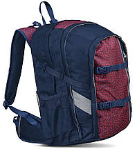 Міський рюкзак з посиленою спинкою Topmove 22L синій з бордовим