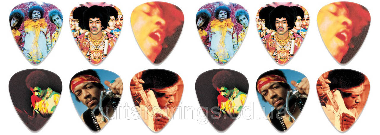 Набор Медиаторов Dunlop JH-PT08H Jimi Hendrix Signature Montage Heavy - фото 2 - id-p254183207