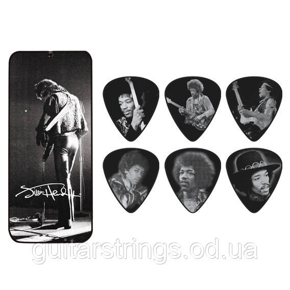 Набір медіаторів Dunlop JH-PT06M Jimi Hendrix Signature Silver Portrait Medium