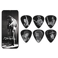 Набор Медиаторов Dunlop JH-PT06M Jimi Hendrix Signature Silver Portrait Medium