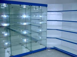 Полички скляні в магазини, аптекі, перукарні