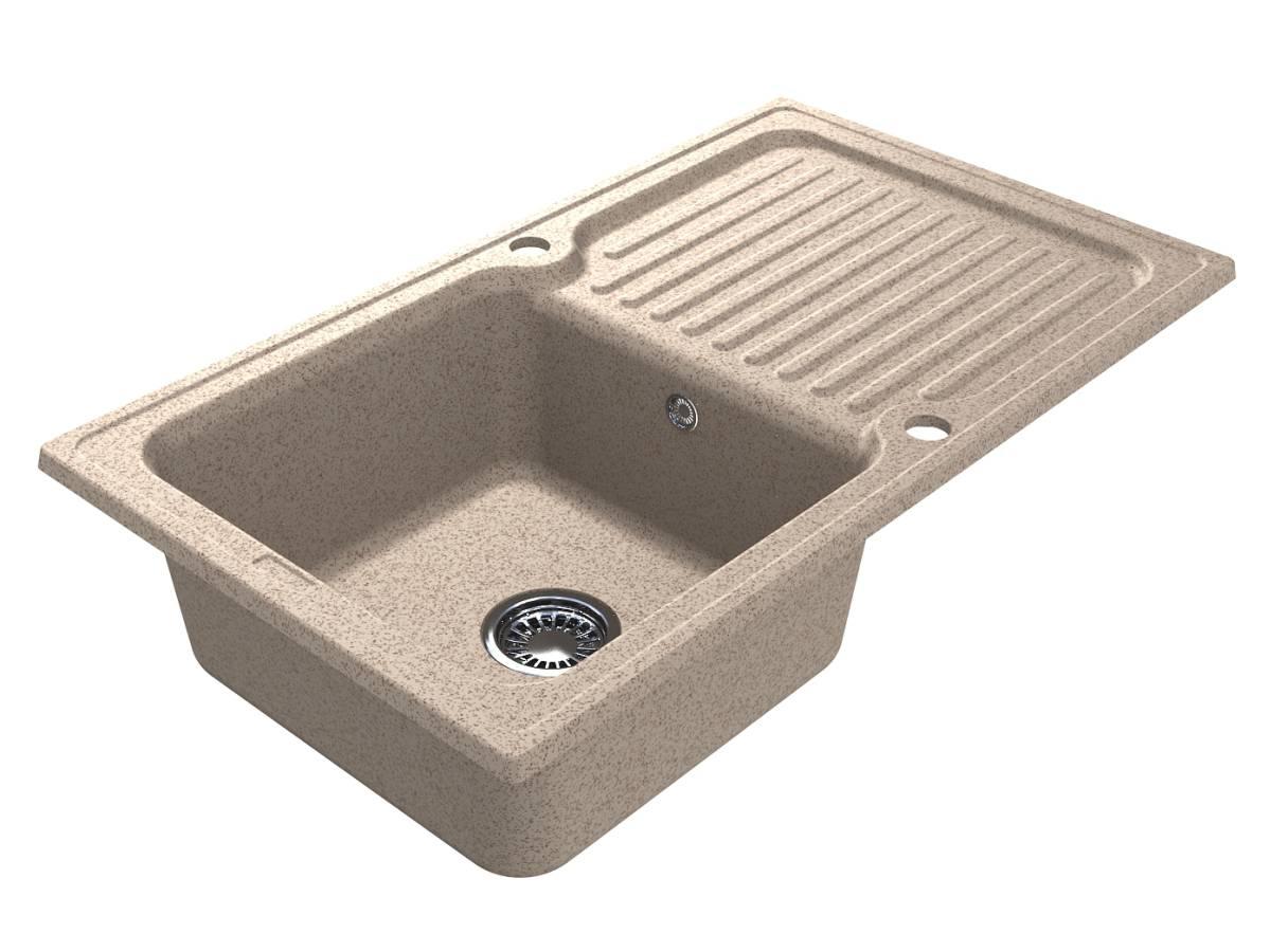 Кухонна мийка ORLEAN терра з 2 отворами під змішувач, фото 1