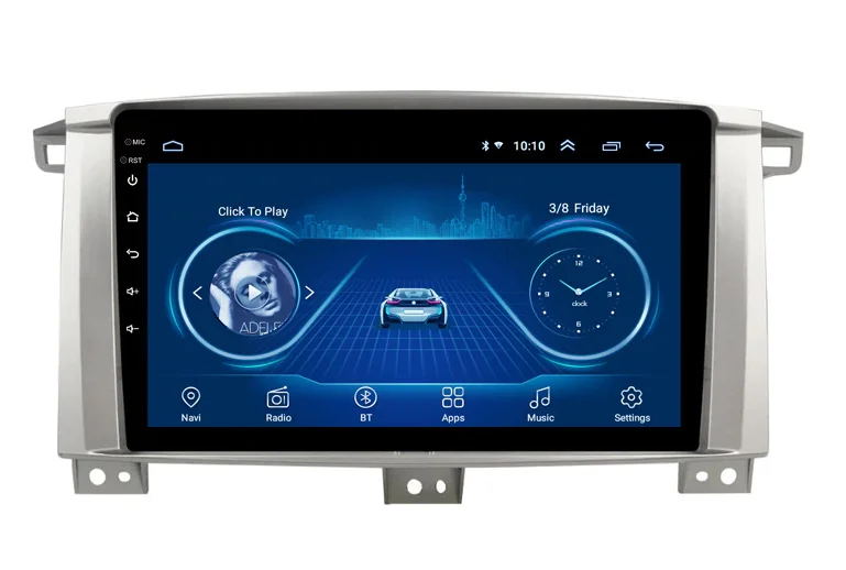 Штатна магнітола (2005-2007) Toyota Land Cruiser 100 Android-10.1 (2+16GB), фото 1