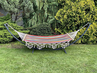 Одномісний гамак з планкою BALI Кольоровий XL 200х100 WCG без стійки