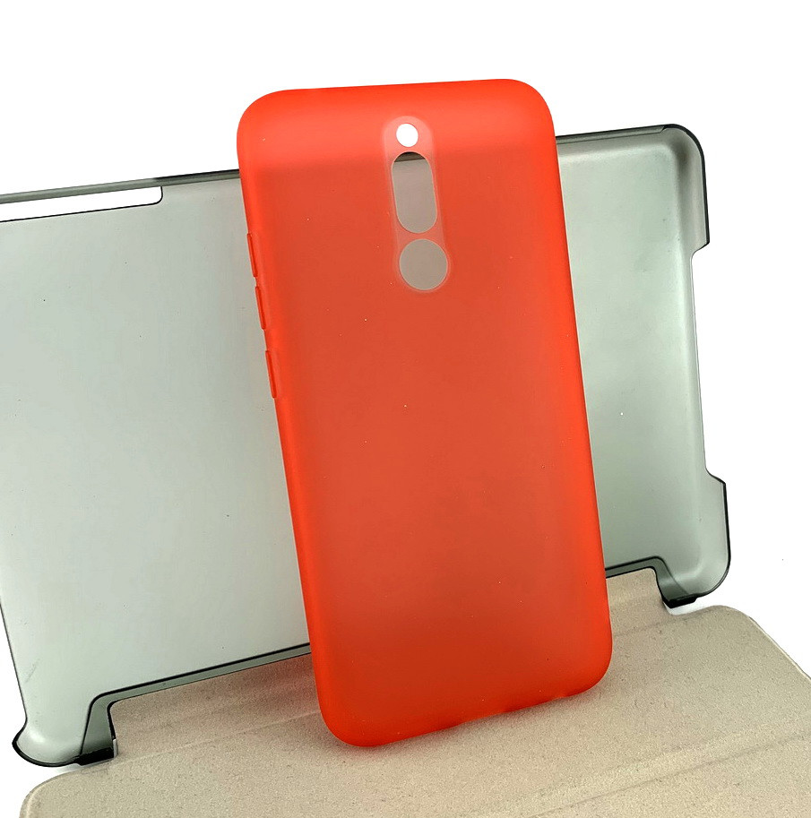 Чохол на Xiaomi Redmi 8 накладка силіконовий протиударний Latex червоний матовий