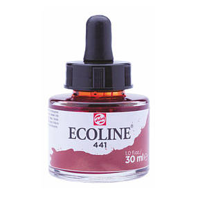 NEW Фарба акварельна рідка Ecoline (441), Коричнево-червона, 30 мл, Royal Talens, фото 1