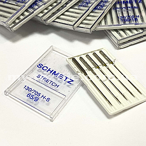 Голки для стрейчевої тканини 5 шт. для побутових машин No65/9 Schmetz