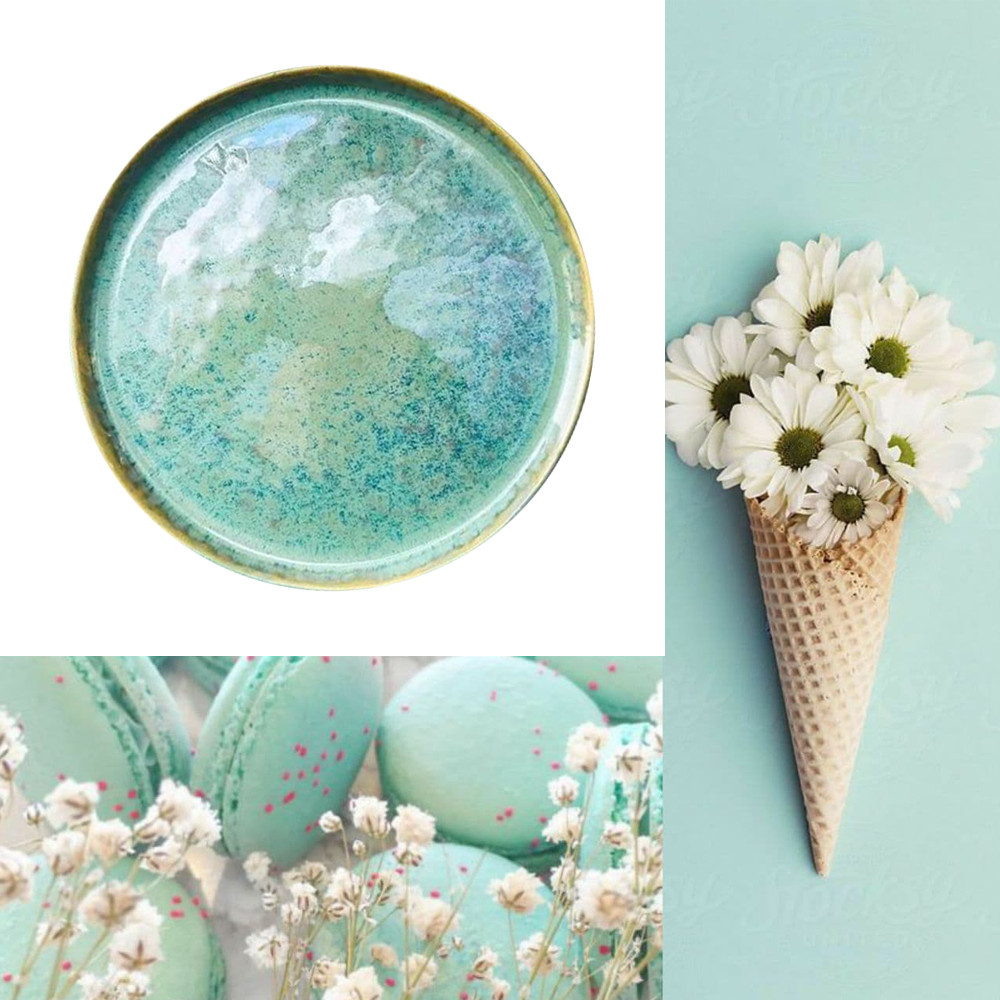 Тарілка керамічна оливкова професійна посуд для кафе ресторану та будинку 21 см JM1535G