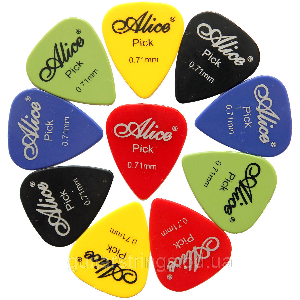 Медіатор Alice AP-600P0.71 Nylon Smooth 0.71 mm різні кольори