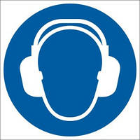 M003 Знак "Одеть средство защиты органов слуха" (ДСТУ EN ISO 7010:2019)