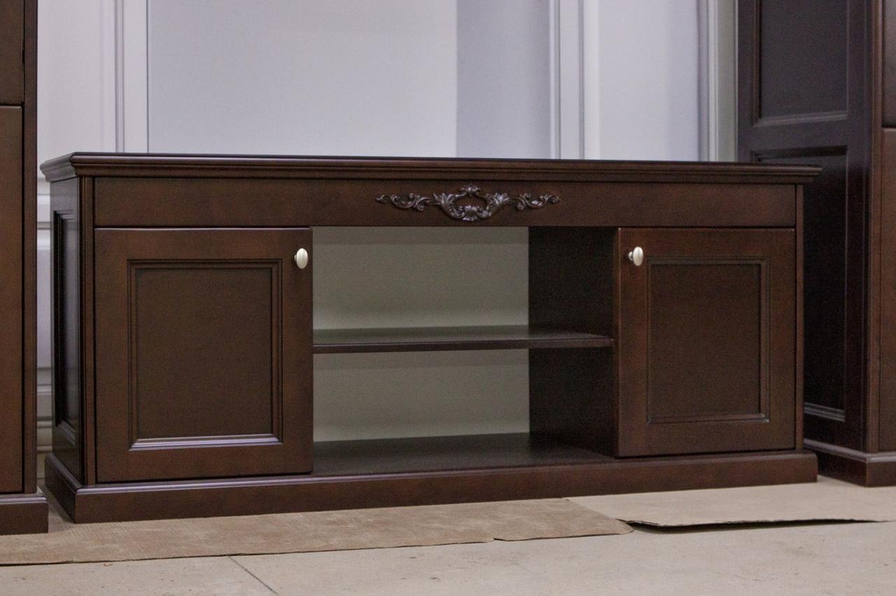 Тумба тв з масиву дерева в класичному стилі Грація ROKA, колір на вибір