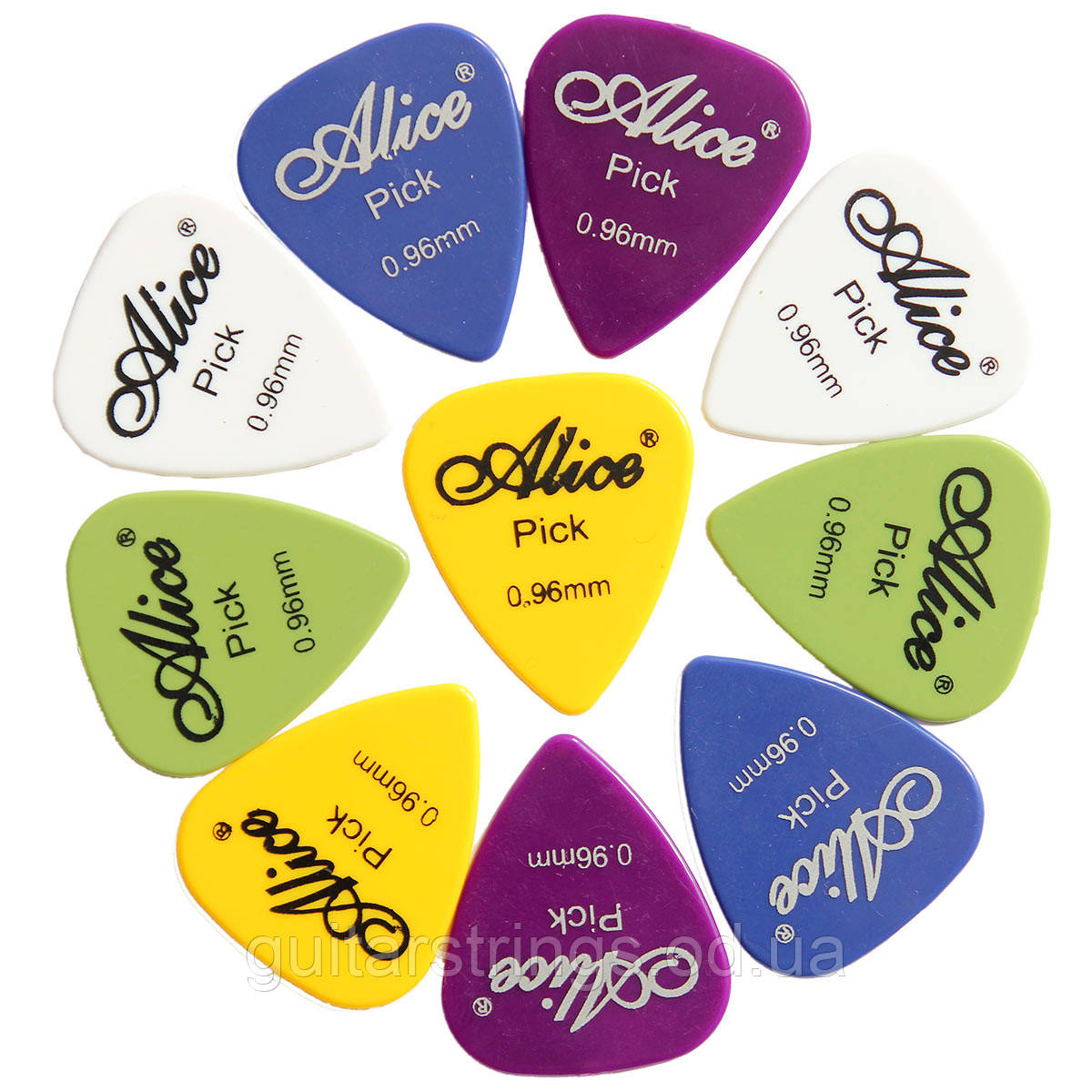 Медіатор Alice AP-600P0.96 Nylon Smooth 0.96 mm різні кольори