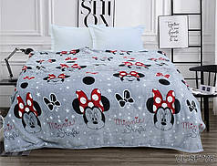 Дитячий плед велсофт 160х220 Мінні Маус на ліжко, диван