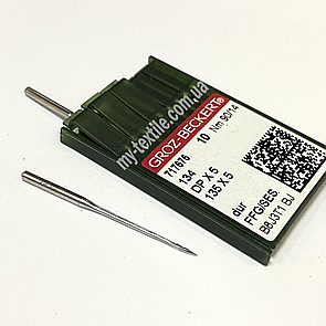 Голки промислові для прямострочки DPx5 10 шт №90/14 Німеччина Groz-Beckert