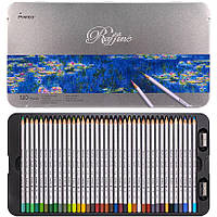 Набір кольорових олівців у металевій коробці 120 кольорів Marco в упаковці 120 шт