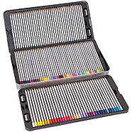 Набір кольорових олівців у металевій коробці 120 кольорів Marco в упаковці 120 шт, фото 2