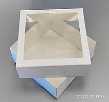 Коробка для бенто десертів 150*150*70 біла