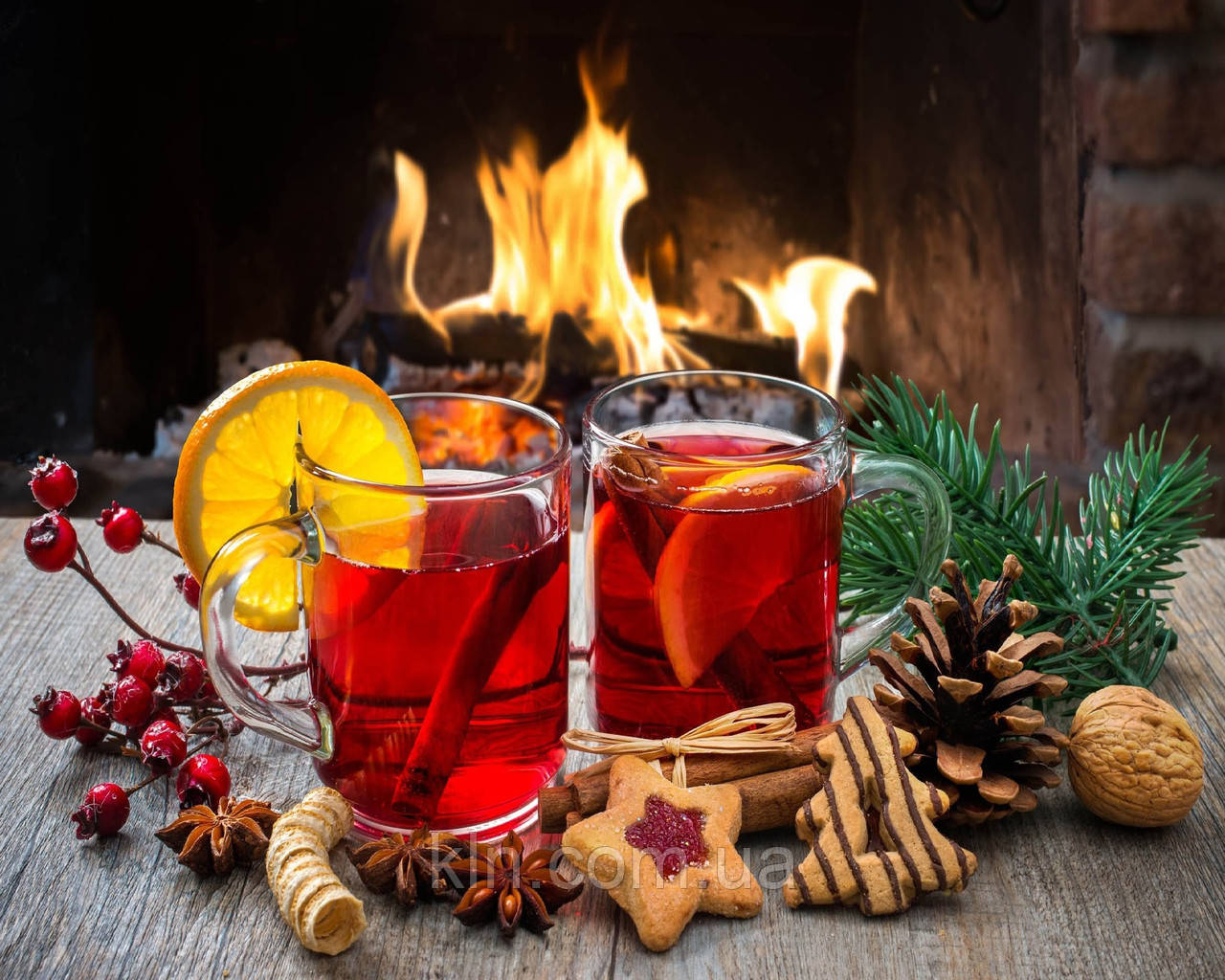 Алмазна мозаїка на підрамнику Глінтвейн біля вогню 50 х 40 см (арт. TN1127), фото 1