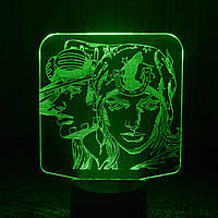 Акриловый светильник-ночник ДжоДжо зеленый tty-n001536