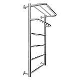 Сушка для рушників Mario Hotel 800х530/500 (1.3.4200.01.P), фото 2