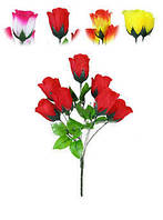 Искусственные цветы Букет розы "Харьков Новый", 7 голов, 390мм ццвет мікс