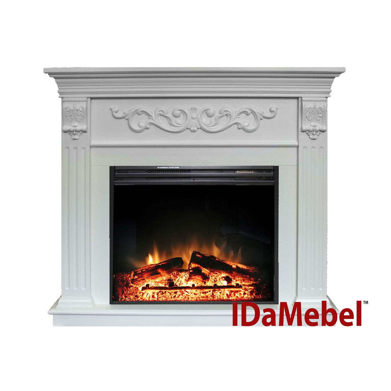 Каминокомплект IDaMebel Marseille Jupiter Білий Ясен