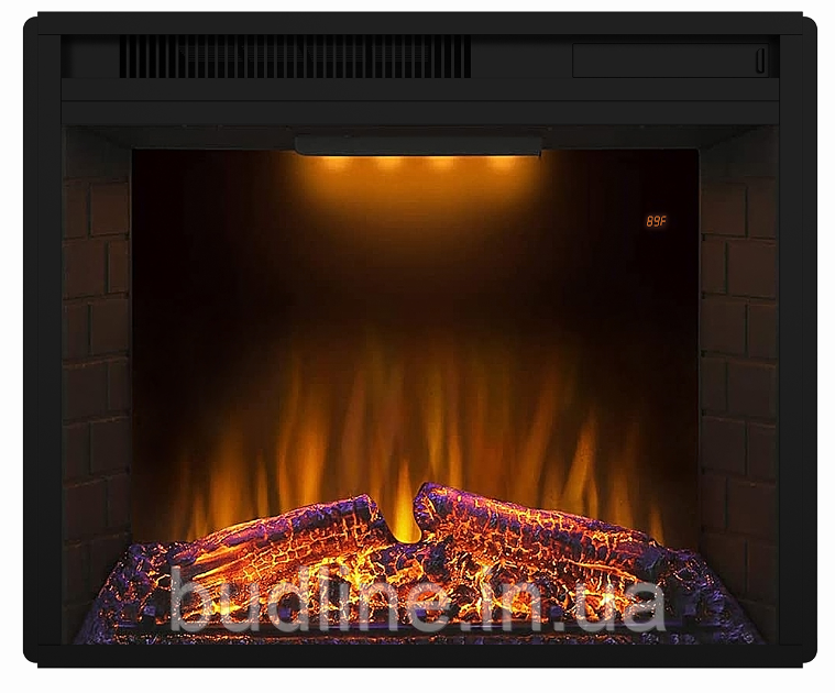 Електрокамін з обігрівом Royal Goodfire 23 LED зі звуком, цегляною кладкою, кольоровою підсвіткою та яскравістю