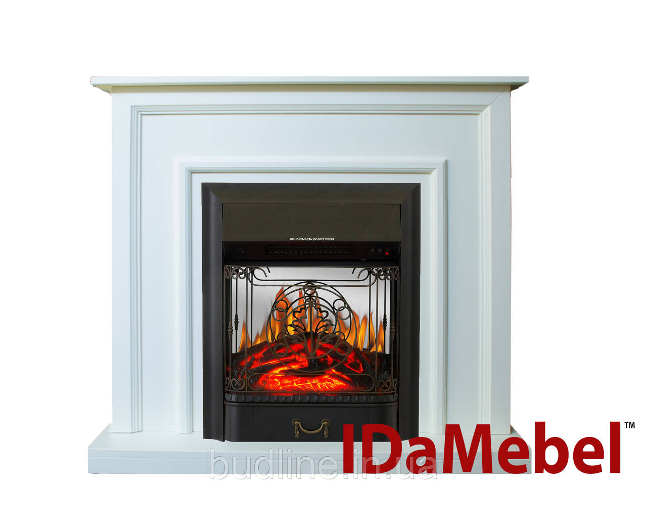 Каминокомплект IDaMebel Adele Білий Majestic Black