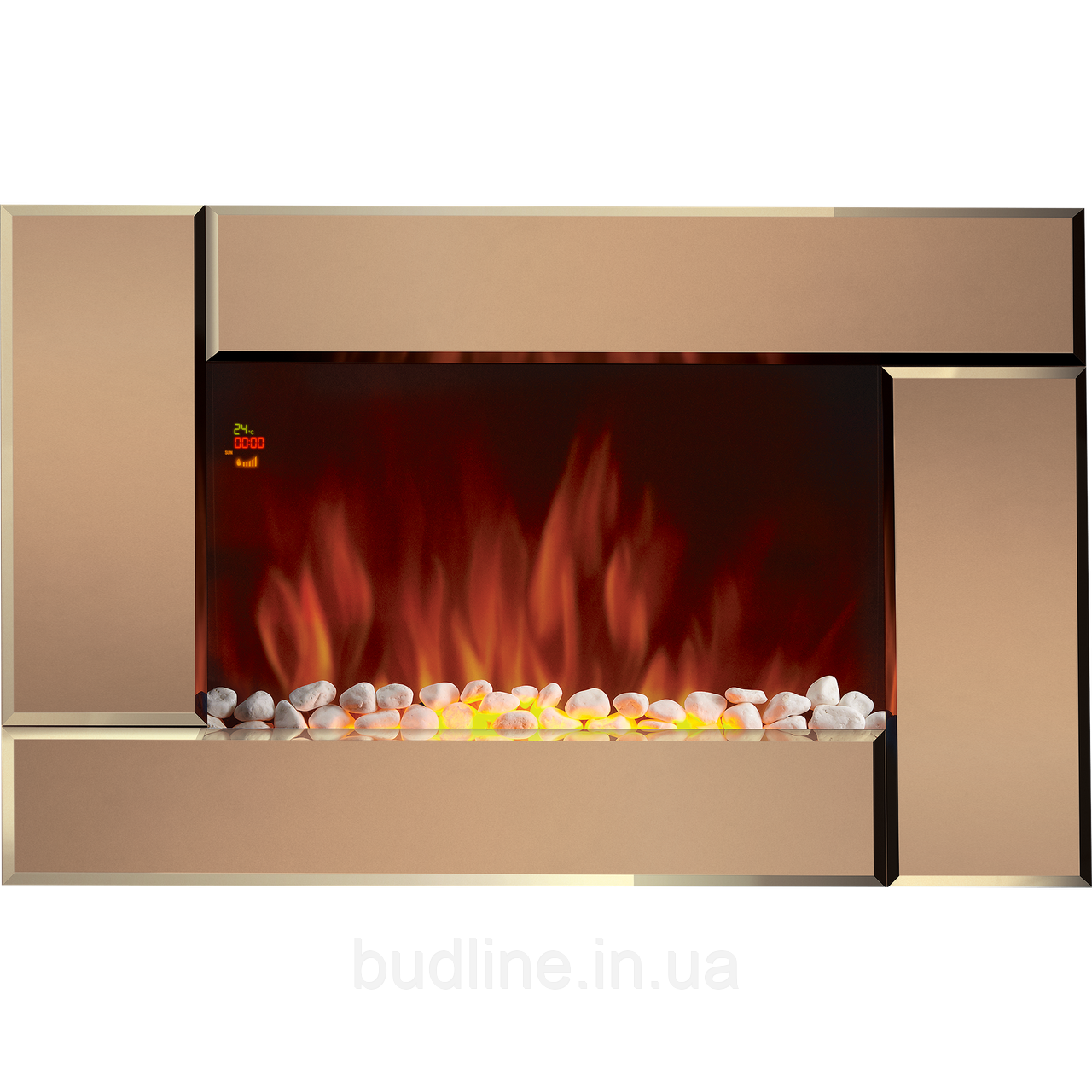 Електрокамін з обігрівом Electrolux EFP/W-2000S Bronze зі звуком