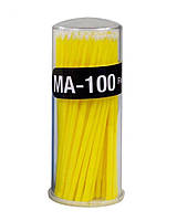 Микроаппликатор для наращивания ресниц MA-100 Желтый 100 шт (19914Gu)