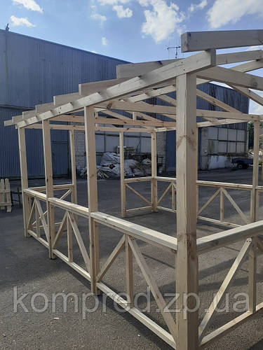 Купить Каркас беседки деревянный 4х3 м., цена 42020 ₴ — Prom.ua (ID ...