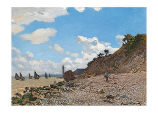 Листівка Claude Monet - The Beach at Honfleur, 1864-1866