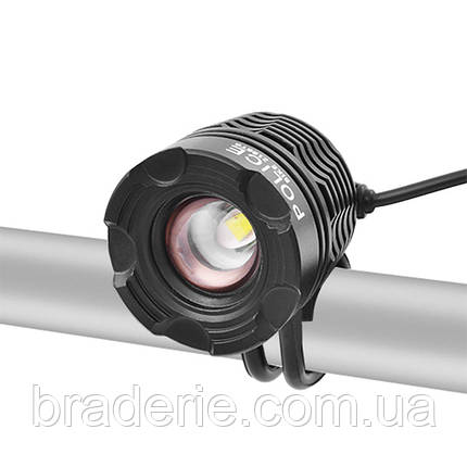 Ліхтар велосипедний налобний Police 2188-T6 ЗП 220V/12V ак.4х18650, фото 3