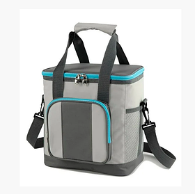 Термосумка на 11 л Time Eco TE-311S для пікніка, ізотермічна сумка з кишенями, Сіра