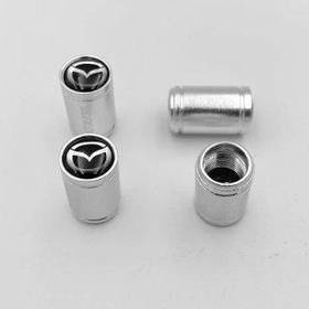 Захисні ковпачки на ніпеля Motosport Mazda (Мазда) 4 шт Сріблясті