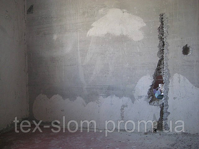 Виправлення будівельного браку (свердлінні отвору перфоратором) в несучій стіні, панельного будинку в Харкові, фото 1