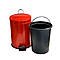Відро для сміття з педаллю сталеве кругле червоного кольору 35см, діаметр 25см 12 літрів, фото 4
