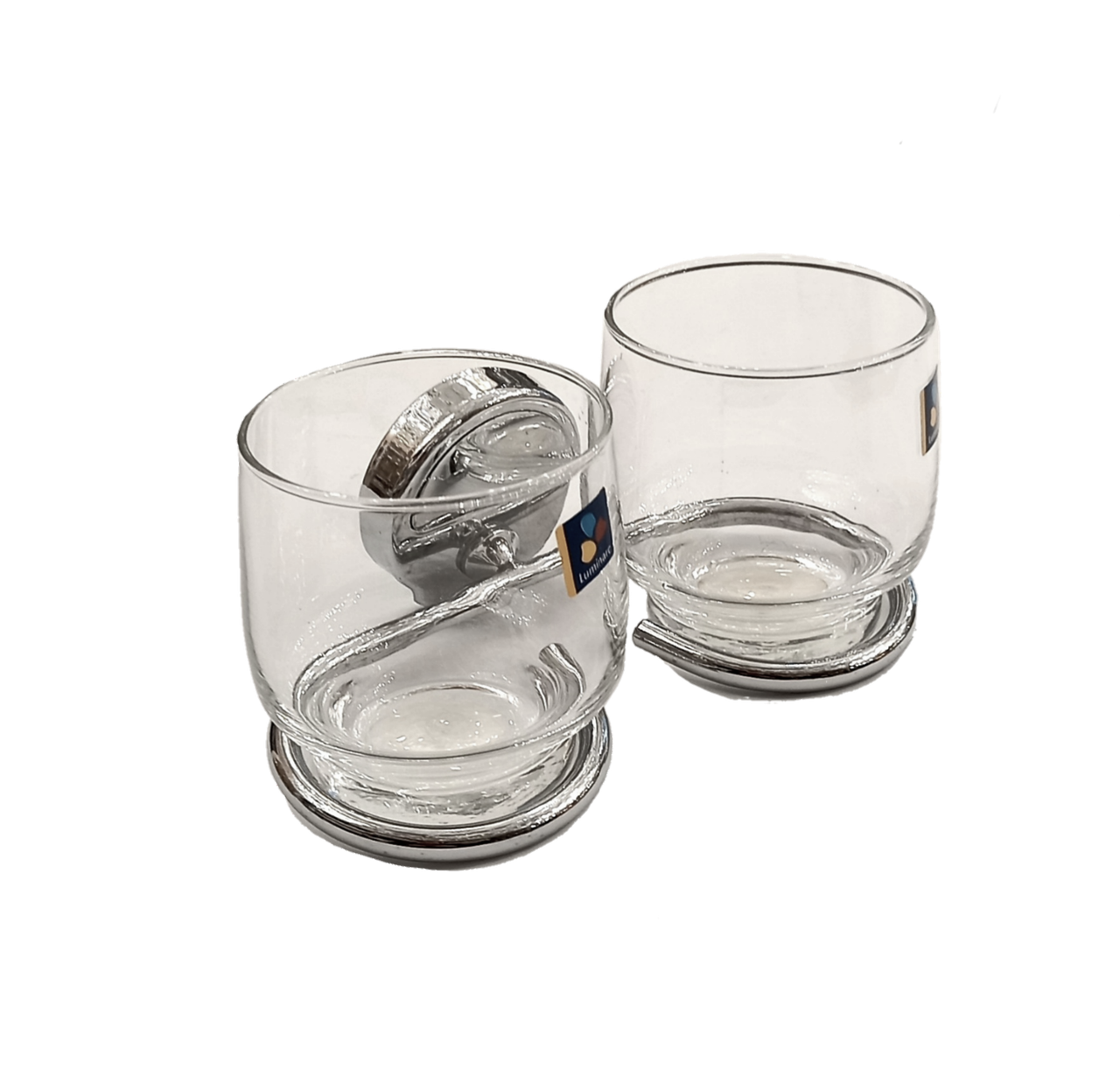 Тримач склянка для зубних щіток TIVOLI Luminarc прозорий  хромована латунь