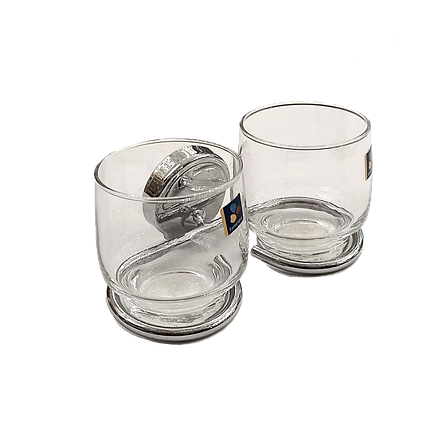 Тримач склянка для зубних щіток TIVOLI Luminarc прозорий  хромована латунь, фото 2