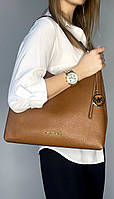 Сумка Michael Kors Joan Large Pebbled Leather Shoulder Bag Luggage (35S1GV9L3L)