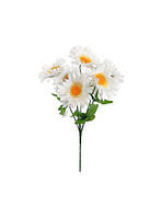 Искусственные цветы Букет белой ромашки, 6 голов, 330мм