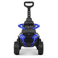 Каталка Толокар Bambi M 4802-4 синій | музична машинка толкалка з ручкою на великих колесах, фото 4