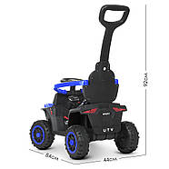 Каталка Толокар Bambi M 4802-4 синій | музична машинка толкалка з ручкою на великих колесах, фото 6