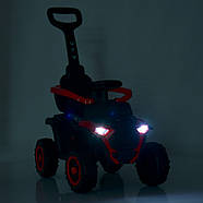 Каталка Толокар Bambi M 4802-4 синій | музична машинка толкалка з ручкою на великих колесах, фото 7