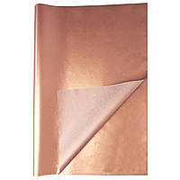Бумага тишью розовое золото (металлизированная с одной стороны)