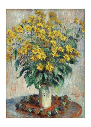 Листівка Claude Monet - Jerusalem Artichoke Flowers, 1800, фото 1