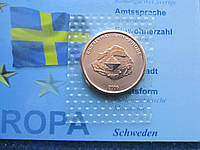 Монета 5 евроцентов (серос) Швеция 2006 Проба Европроба минерал UNC запайка