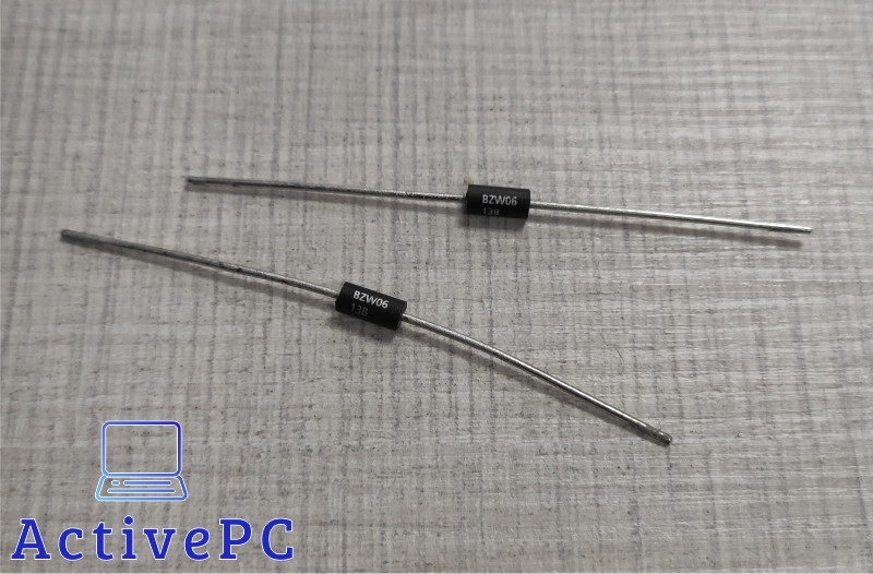 Діод супресор BZW06-13B 12,8 600 вт пік DO-15-2 ESD Suppressors / TVS Diodes 14,3 У біполярний пробій
