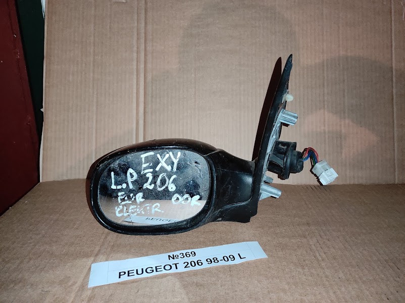 No369 Б/у Дзеркало бокове ліве для Peugeot 206 1998-2009, фото 1