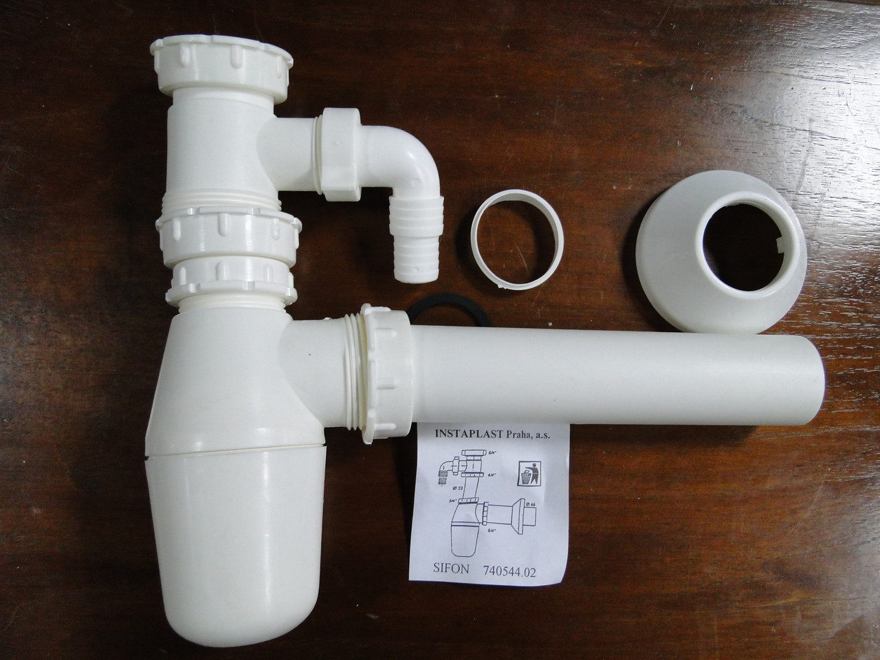 Сифон для кухонної мийки Instaplast, умивальника пляшкового типу 40 мм.